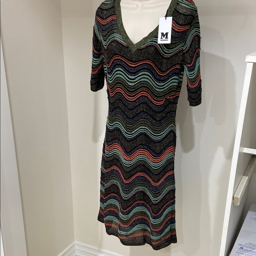 Missoni Multicolor Zigzag Knit Dress